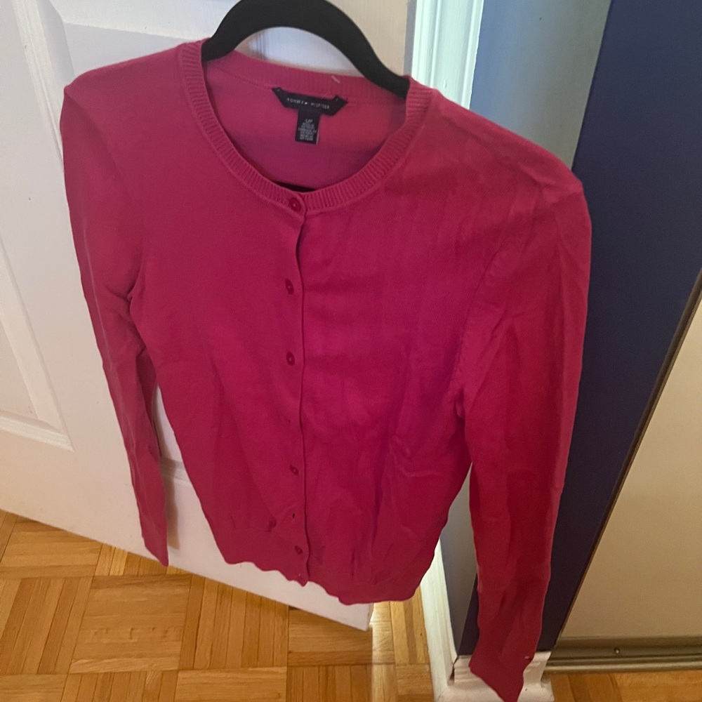 Tommy Hilfiger Pink Cardigan Sweater